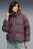 Женский бордовый пуховик Hooded Down Puffer Jacket Women
