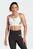 Женский белый топ Aeroreact Training Light-Support 3-Stripes