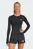 Женский черный лонгслив Power Essentials Workout Contour