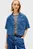Жіноча синя джинсова сорочка CROP CHAMBRAY