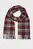 Чоловічий бордовий картатий вовняний шарф MULTI CHECK SCARF