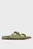Женские зеленые кожаные слайдеры Marisol Footbed Sandal