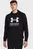 Мужское черное худи UA Rival Terry Graphic Hood