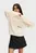Жіночий білий вовняний светр oversized rollneck