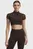 Женский коричневый топ Luna Sport Crop SS