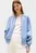 Женский голубой бомбер TONAL FLAG TERRY ZIP-UP