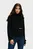 Женский черный шерстяной свитер oversized rollneck