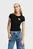 Женская черная футболка klj cap sleeve top