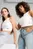 Женский белый топ WARDROBE ESS Ribbed Crop Top Women