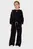 Детские черные вельветовые спортивные брюки WIDE LEG PIPING