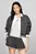 Женская темно-серая спортивная кофта CROP VARSITY ZIPUP