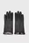 Женские черные кожаные перчатки LEATHER GLOVES