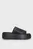 Женские черные кожаные слайдеры FLATFORM SLIDE LTH