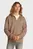 Мужское коричневое худи WOVEN LABEL ZIP THROUGH HOODIE