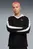 Мужской черный лонгслив T7 Relaxed Long Sleeve Polo Men