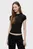 Женская черная футболка SLIM ESS LOGO2 RIB TEE EXT