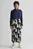 Жіноча темно-синя плісирована спідниця з візерунком SALING PRINT PLEATED