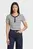 Женская белая футболка в полоску SLIM STRIPED PIQUE