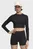 Женский черный лонгслив PUMA SHAPE Long Sleeve Cropped Top Women