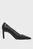 Жіночі чорні шкіряні човники SQUARED TOE HIGH HEEL