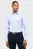 Мужская голубая рубашка с узором SLIM FIT