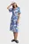 Женское синее платье с узором REL FLORAL PRINT SS DRESS