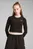 Жіночий чорний лонгслів WARDROBE ESS Longsleeve Baby Tee Women