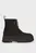 Жіночі чорні нубукові напівчоботи TJW ZIP UP FLATFORM NUBUCK BOOT