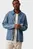 Чоловіча синя джинсова сорочка ZIPPER DENIM SHIRT JACKET