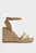 Женские бежевые босоножки HIGH WEDGE