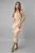 Жіноча бежева нічна сорочка у смужку