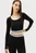 Жіночий чорний топ TOMMY GIRL CROPPED
