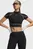 Женский черный топ HeatGear Elite Crop Mck SS