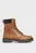 Женские коричневые кожаные ботинки BUCKLE LACE UP BOOT