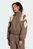 Жіноча коричнева спортивна кофта BLOCKED WASHED ZIPPED