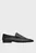 Жіночі чорні шкіряні лофери SQUARE LOAFER PIPING LTH