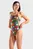 Женский зеленый купальник с узором RAIN FOREST SWIMSUIT TIE BACK