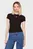 Женская черная футболка TJW SLIM BADGE RIB TEE