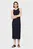 Женское темно-синее платье SLIM 5X2 RIB MIDI
