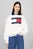 Женский белый свитшот TJW OVS TOMMY FLAG CREW
