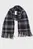 Чоловічий темно-синій картатий вовняний шарф CHECK WOVEN SCARF