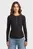 Женский черный лонгслив Henley