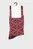 Женские бордовые носки с узором MONOGRAM SOCKS