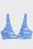 Женский голубой лиф от купальника с узором Short Swim Top Women