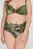 Женские оливковые трусики от купальника с узором
