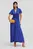 Женское синее платье ROUCHED MAXI DRESS