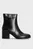 Женские черные кожаные ботильоны TH LEATHER DRESSY MID HEEL BOOT
