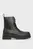 Мужские черные кожаные ботинки LUGGED LACE ZIP BOOT