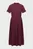 Женское бордовое плиссированное платье PLEATED