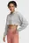 Женское светло-серое худи UA Icon Terry Crop Hoodie